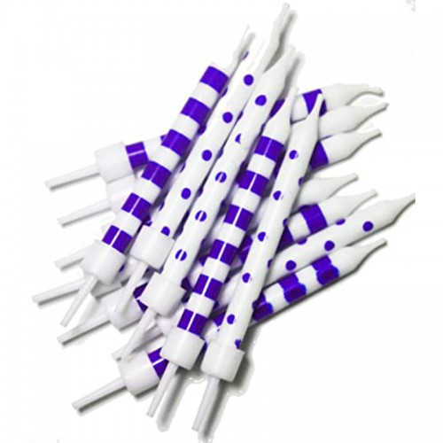 Velas Riscas/Bolinhas Roxo